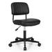 17 Stories Ilianah Pu Leather Office Chair Adjustable Swivel Task Chair W/Backrest Brown Upholstered in Black/Brown | 34 H x 21 W x 21 D in | Wayfair