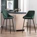 Etta Avenue™ Layken Bar & Counter Stool Upholstered/Velvet/Metal in Green | 41.14 H x 20.08 W x 20.47 D in | Wayfair