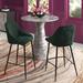 Etta Avenue™ Layken Bar & Counter Stool Upholstered/Velvet/Metal in Green | 37.8 H x 20.08 W x 19.69 D in | Wayfair