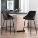 Etta Avenue™ Layken Bar & Counter Stool Upholstered/Velvet/Metal in Black | 41.14 H x 20.08 W x 20.47 D in | Wayfair