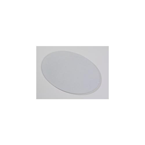 Kerzenteller Flachteller Oval Alu gebürstet Weiß 17 x 12 cm ideal für Ovalkerzen, Ellipsenkerzen