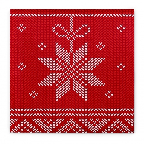 MANK Airlaid Serviette Mick in Rot-Bordeaux, 40 x 40 cm, 50 Stück - Weihnachten Eiskristalle Weihnachtssterne Image
