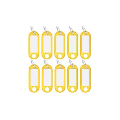 Wedo Schlüsselanhänger aus Kunststoff mit Ring Gelb 10 Anhänger
