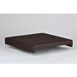 Lycce Bankauflage BRAUN Klemmkissen Sitzkissen zum fest klemmen mit 2 Leisten 37cm Klemmtiefe Kunstleder 100.000 Scheuertouren Image