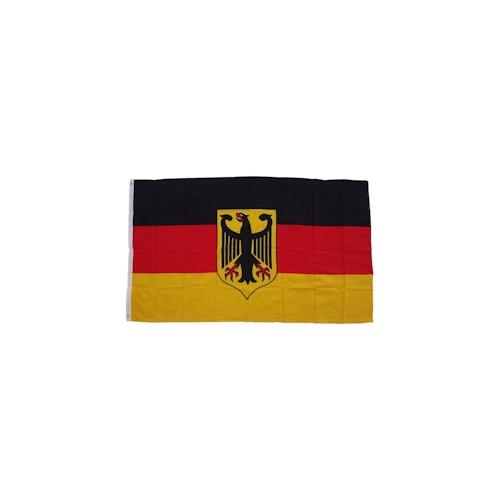 Flagge Deutschland mit Adler 90 x 150 cm Fahne mit 2 Ösen 100g/m² Stoffgewicht Hissen
