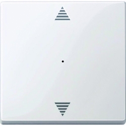 Merten System M Kontrollwippe, Jalousie, polarweiß, glänzend, Symbol Pfeile Image