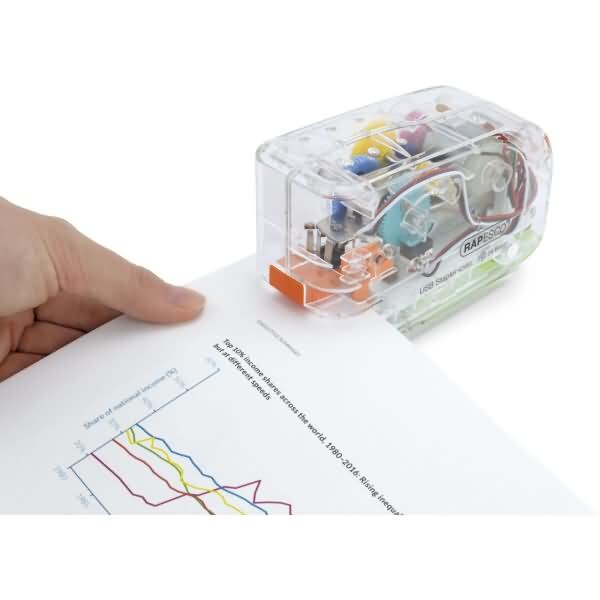 RAPESCO Elektroheftgerät 626EL USB/Batterie transparent Image