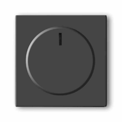 Busch-Jaeger Drehknopf, Dimmer, anthrazit, glänzend, ohne ISO Aufdruck, Kontrollfenster/Lichtauslass Image