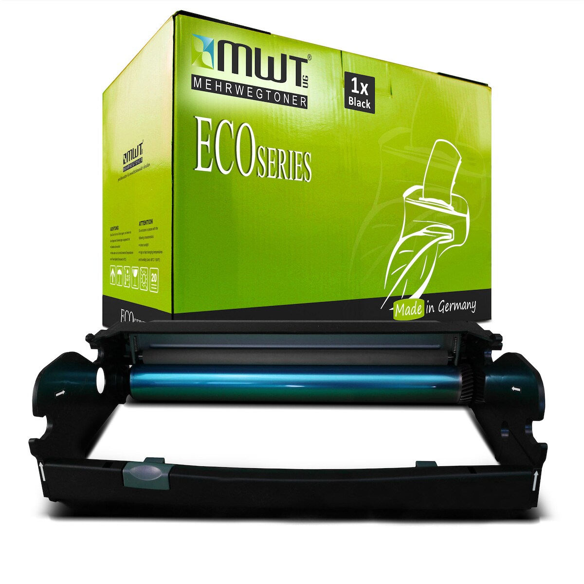 1 Mehrwegtoner kompatible Bildtrommel ersetzt Lexmark 00E250X22G Schwarz Image