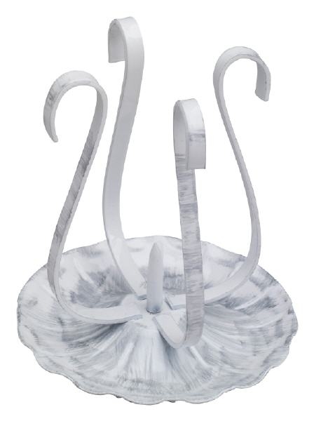Kerzenhalter weiss/silber H 11 cm Image