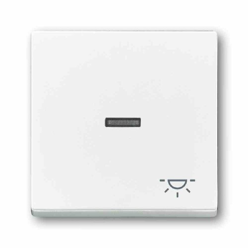 Busch-Jaeger FUTURE LINEAR Kontrollwippe, Schalter/Taster, studioweiß, glänzend, Symbol Licht Image