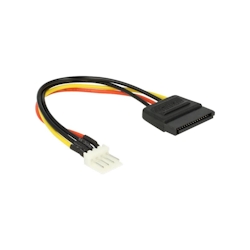 Delock Netzteil 4-Pin-Mini-Stromversorgungsstecker M bis SATA Leistung M 15 cm Image