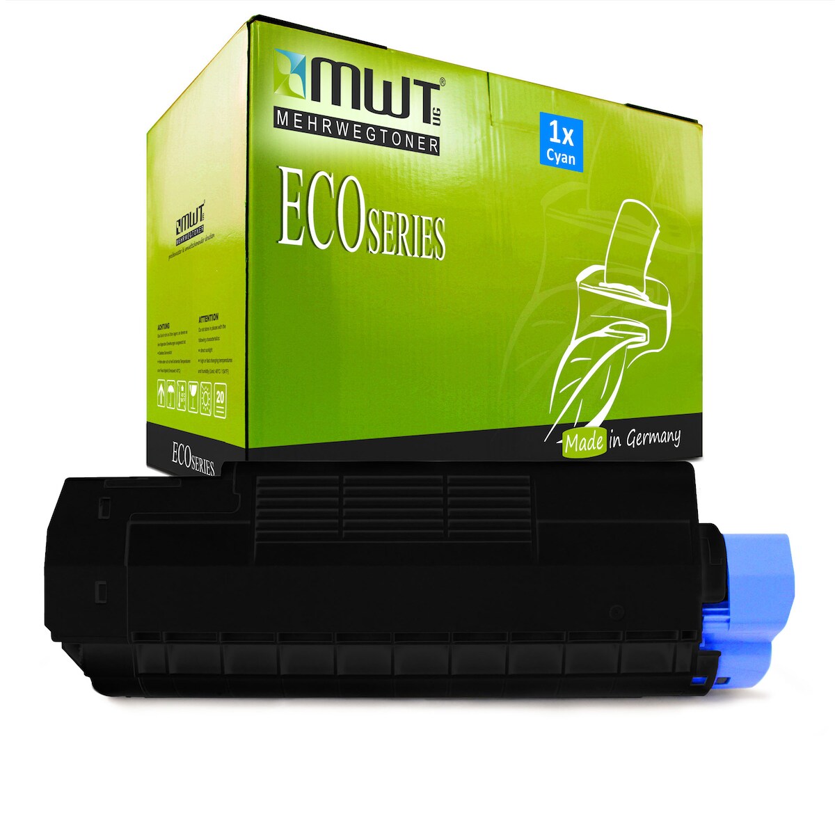 1 Mehrwegtoner kompatible Lasertoner ersetzt OKI 42804507 s Cyan Image