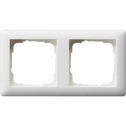 Gira Standard 55 Rahmen, 2f, reinweiß, matt, Kunststoff, Unterputzmontage, Thermoplast, 021204 Image