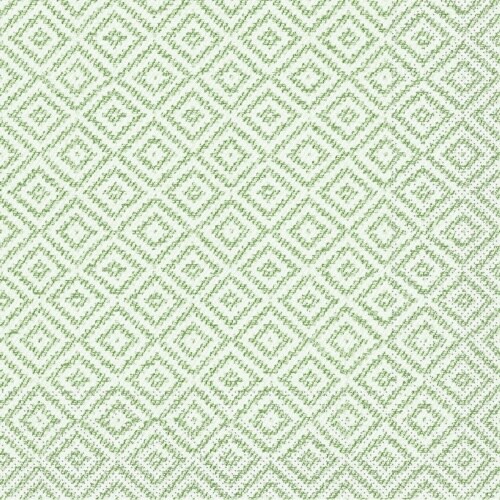 Mank Serviette aus Tissue - Lagos-Base in Grün 40 x 40 cm, 100 Stück - Ornamente Rauten Image