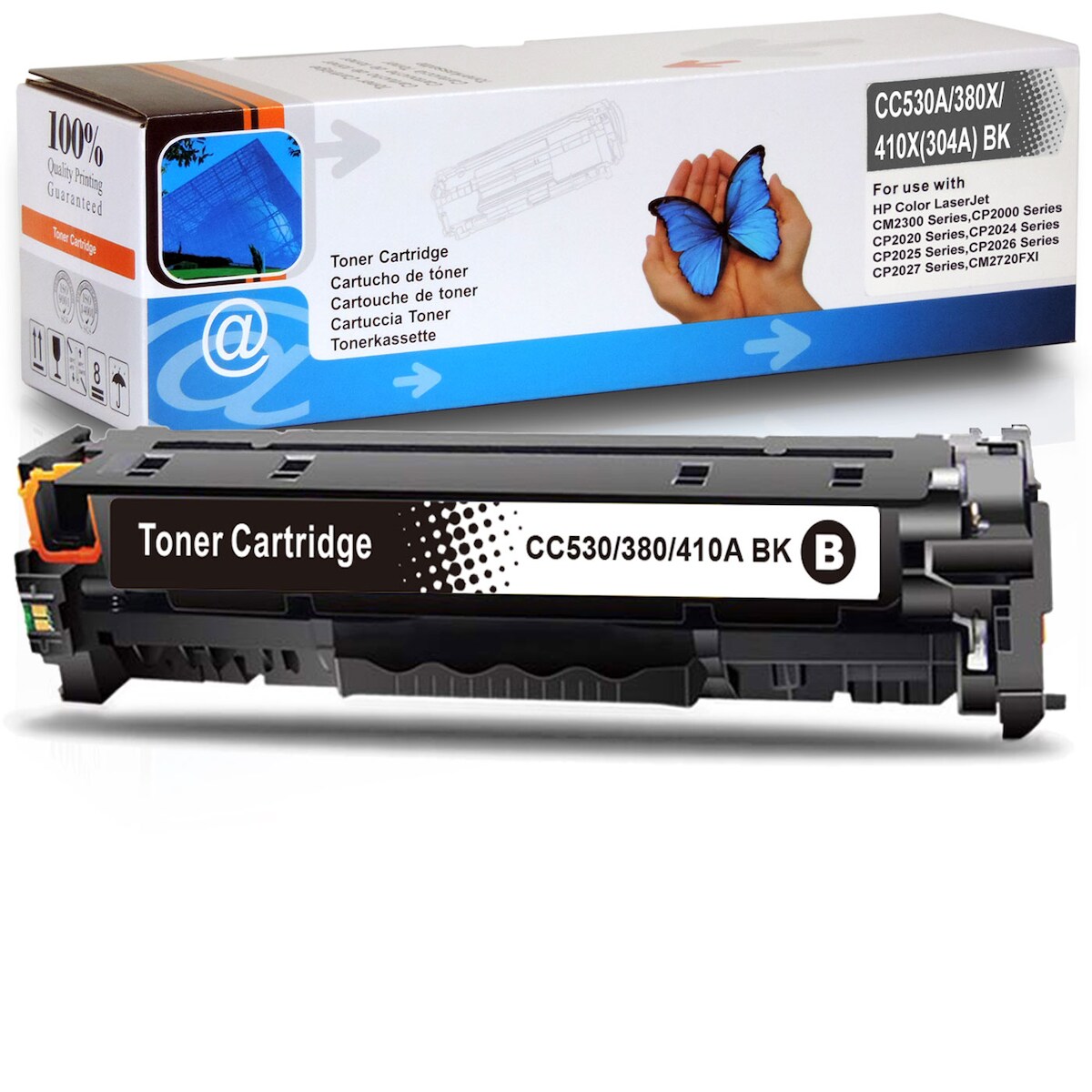 Gigao Toner für HP Color LaserJet CP2026 Series Tonerkassette Schwarz 4.400 Seiten kompatibel HP-304A, CC530A