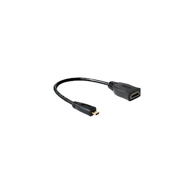 Delock High Speed HDMI with Ethernet Video-/Audio-/Netzwerkadapter 19-polig Micro-HDMI M W 23 cm Schwarz