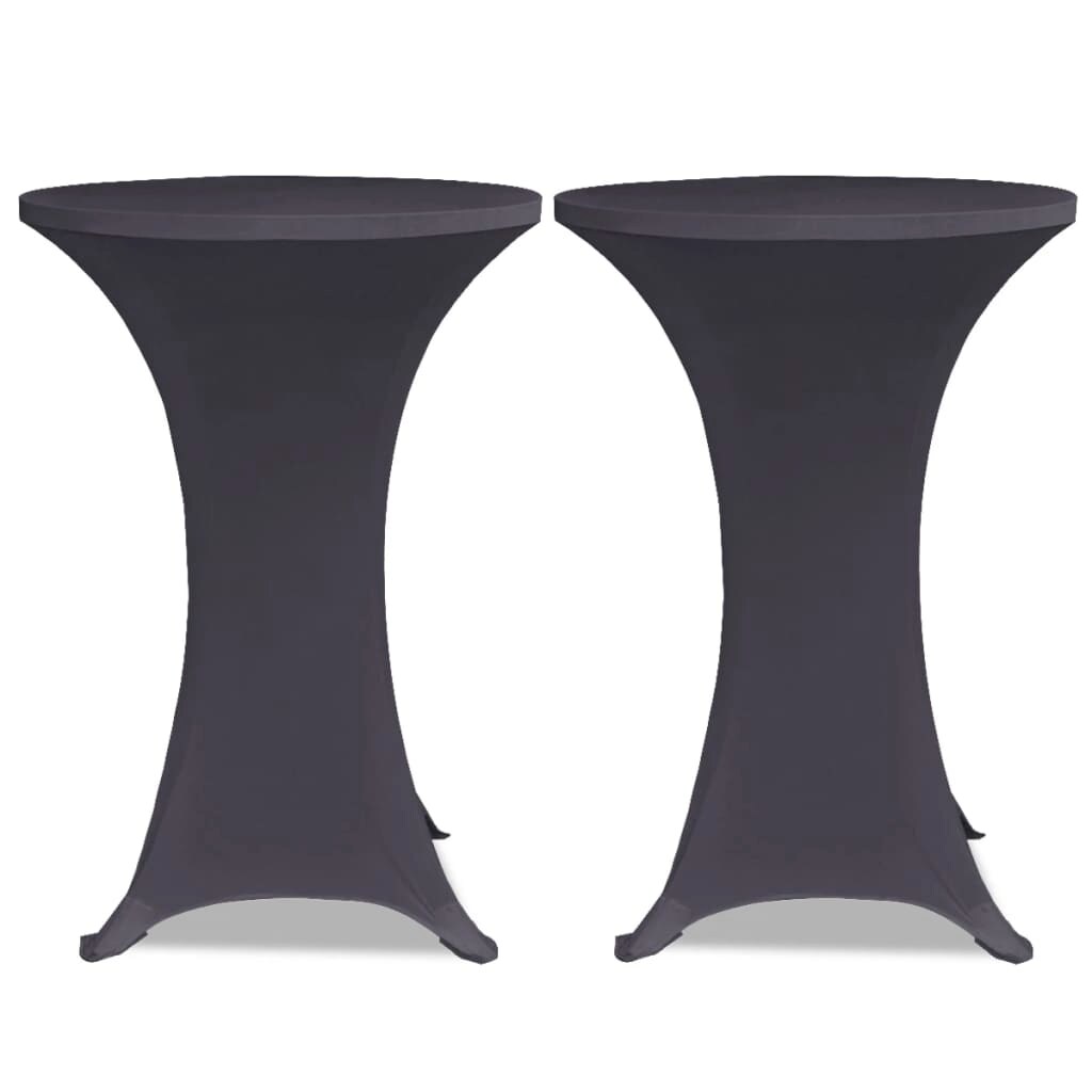 vidaXL Tischhusse Stretchhusse 2 Stk 70 cm Anthrazit Image