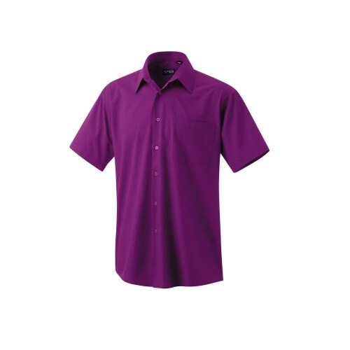 Exner 401 - Oberhemd halbarm : bordeaux 60% Baumwolle 40% Polyester 120 g/m² 50 Image