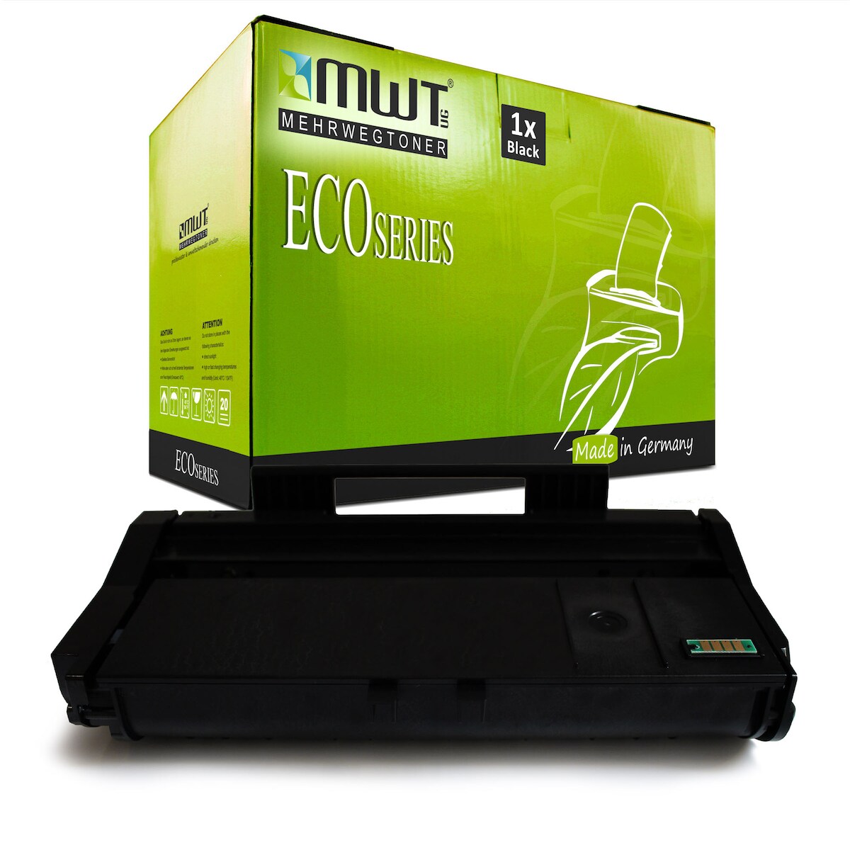 1 Mehrwegtoner kompatible Lasertoner ersetzt Ricoh 407166 TYPESP100LE Schwarz Image