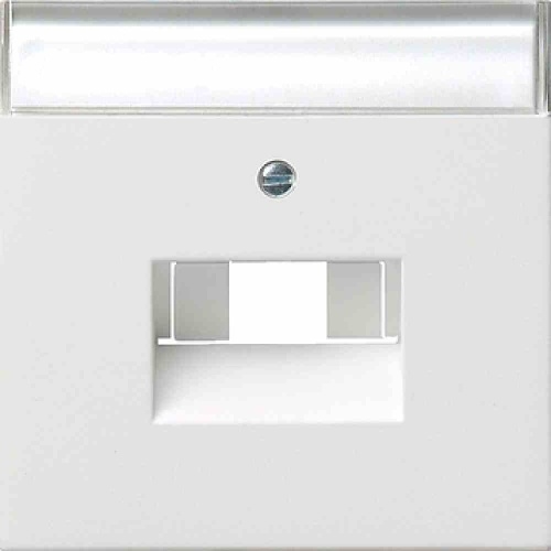 Gira Fläche Vollplatte, UAE/IAE, 3f, reinweiß, Befestigung mit Schraube, mit Beschriftungsfeld, 0284112 Image