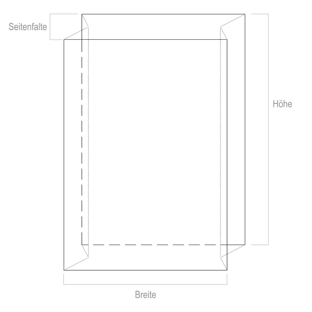 VEPATIM 3x Seitenfaltensack 700x550x1500 mm hoch transparent 60my Image