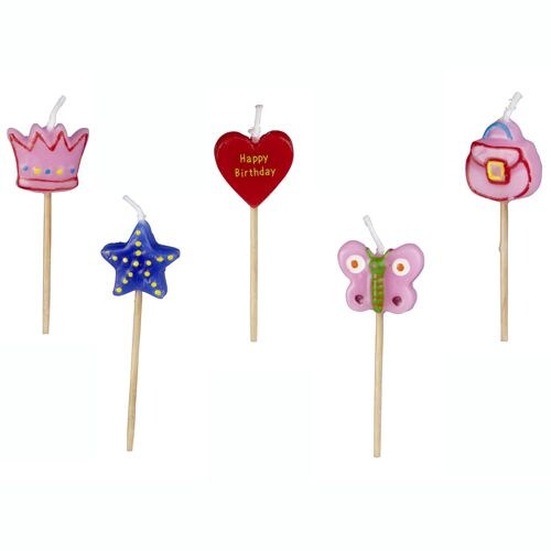 Papstar 10x5 Geburtstagskerzen 6,5 cm Girls Image