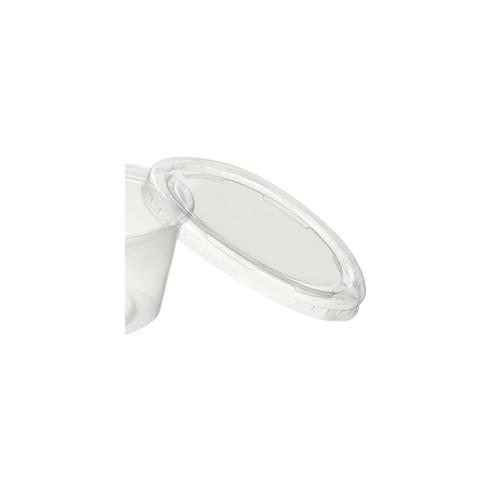 400x Deckel für Dressingbecher Saucenbecher 90ml transparent aus PP