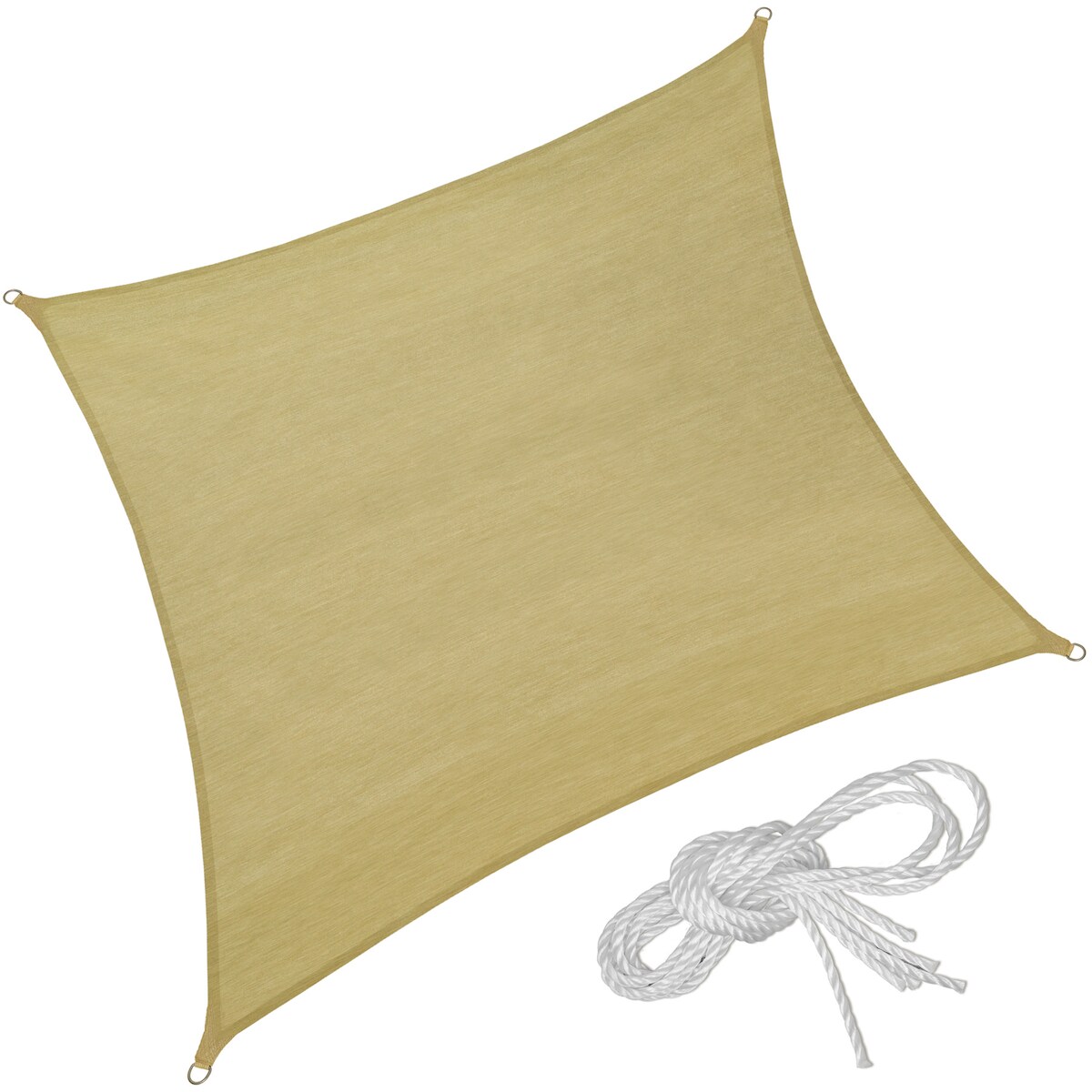 TECTAKE Polyethylen Sonnensegel quadratisch beige Image
