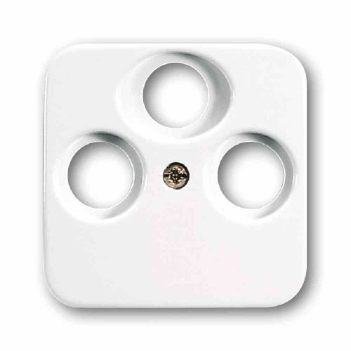 Busch-Jaeger REFLEX SI Zentralplatte, Sat/TV/Radio, alpinweiß, glänzend, Befestigung mit Schraube, ohne Beschriftungsfeld Image