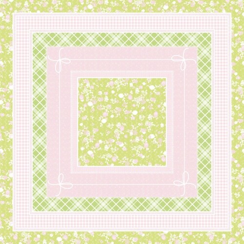 Mank Airlaid Tischdecke Hermine in Rosa-Lime, 80 x 80 cm, 20 Stück - Einweg Tischtuch Mitteldecke Ornamente Image