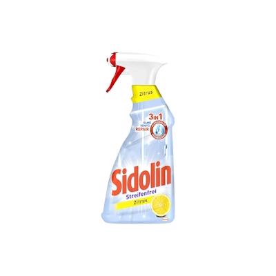 Sidolin Zitrus Glasreiniger mit Abperl-Effekt 500 ml Sprühflasche Reiniger