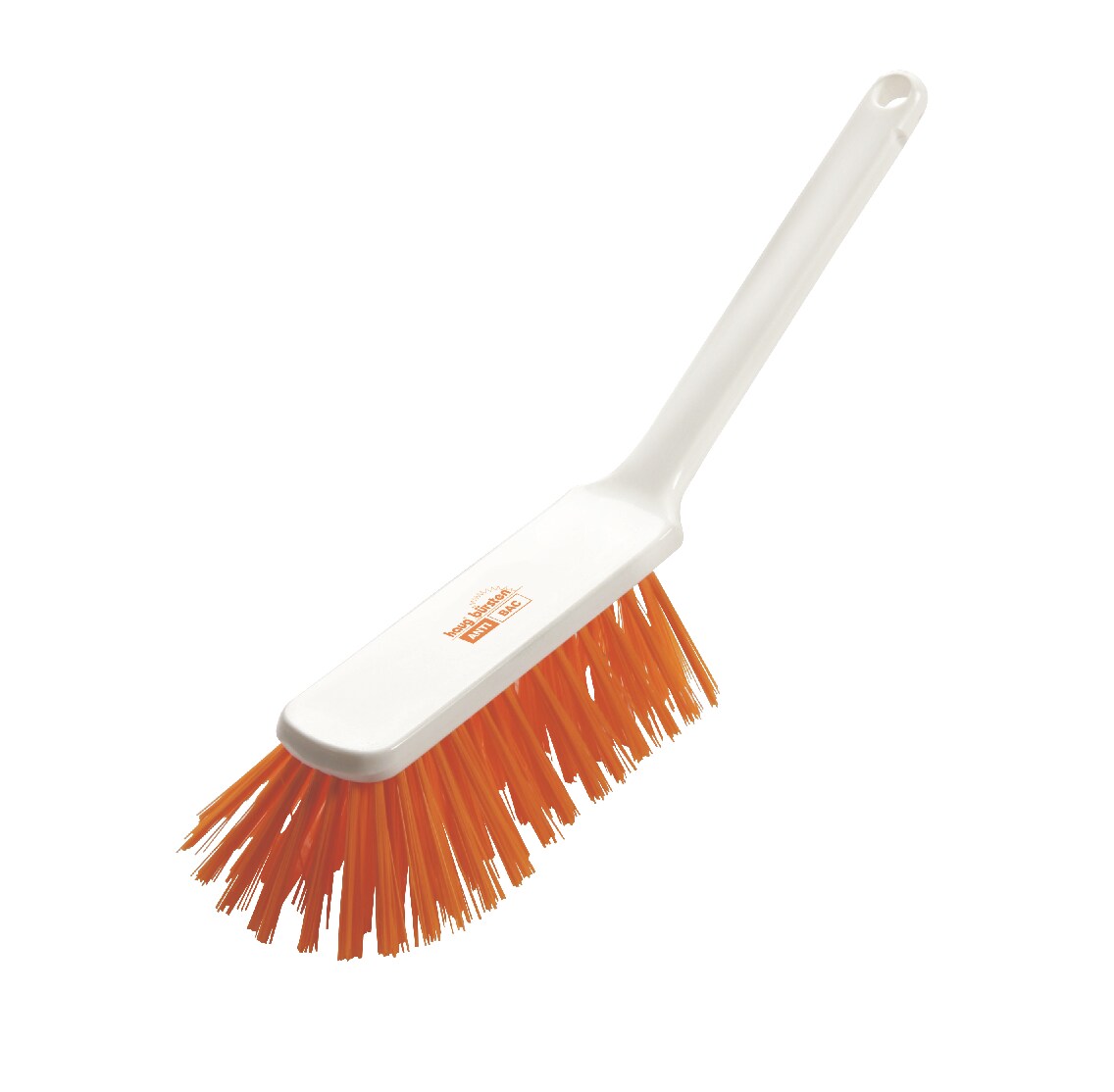 Haug ANTI BAC Handbesen - dauerhafter, antibakterieller Schutz & Hygiene, weiß/orange Image