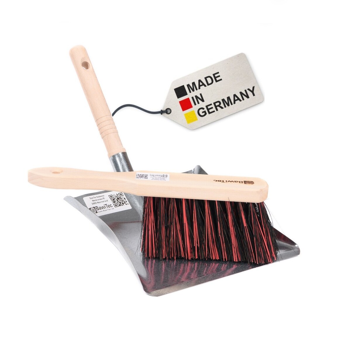 Handwerker Kehrgarnitur Arenga-Mix Kehrblech-Set und Handfeger Kehrschaufelset Kehrset Kehrschaufelgarnitur Image