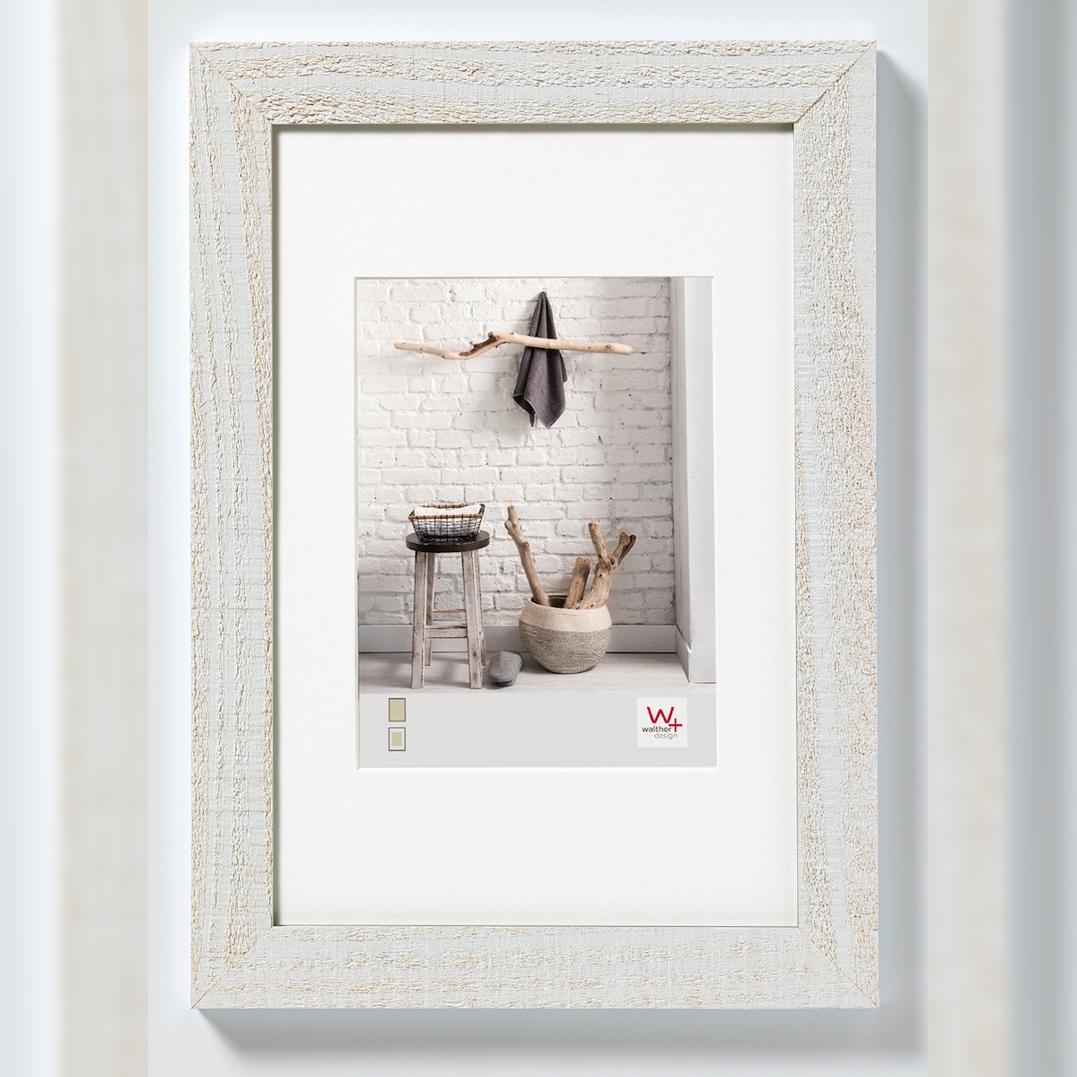 walther + design Home Holz Bilderrahmen 13x18 cm POLARWEISS Image