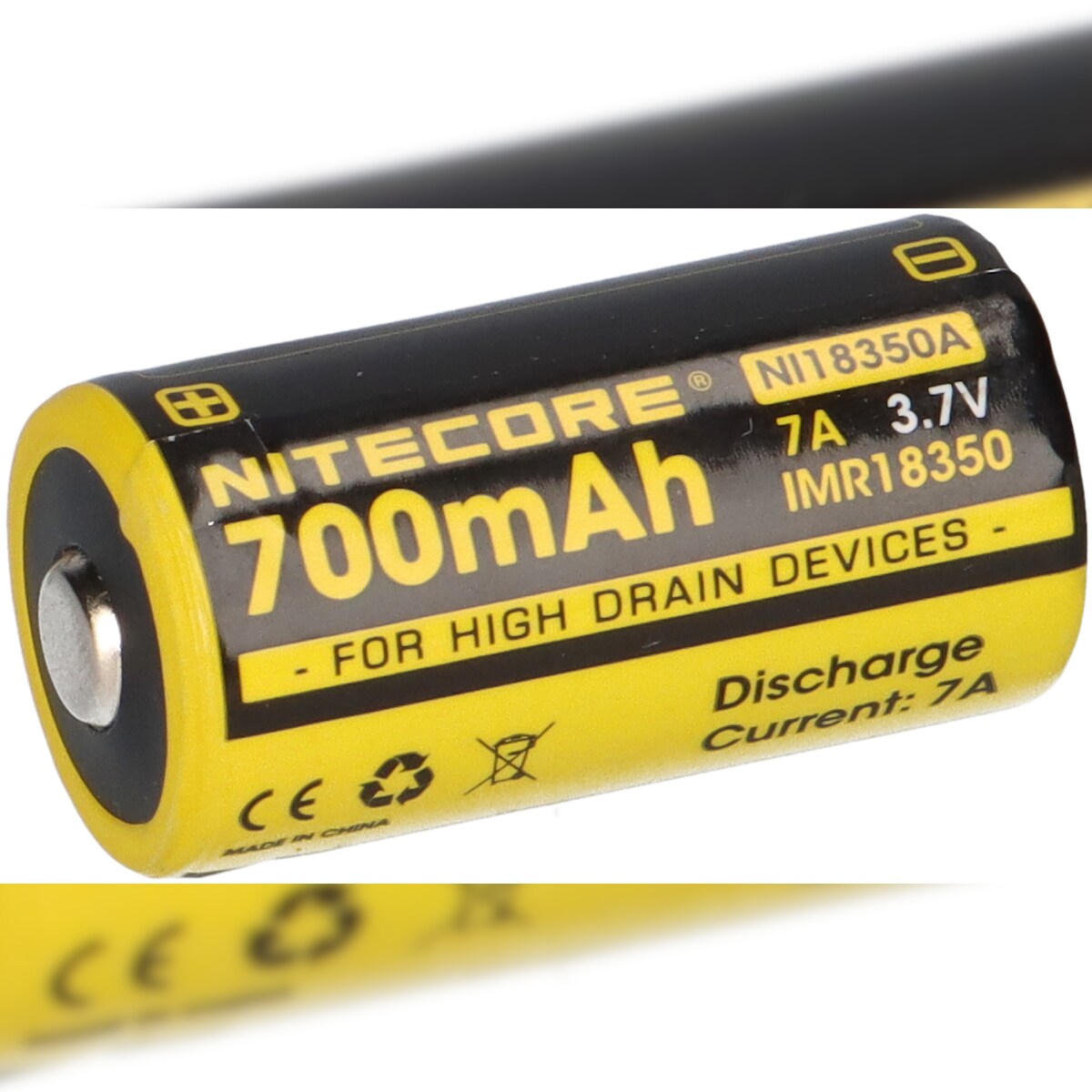 Nitecore Li-Ion Akku Typ 18350 IMR (NI18350A) 700mAh für Leuchten Image