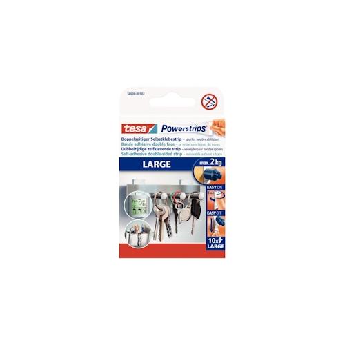 Tesa Powerstrips® LARGE für max. 2 kg, Packung mit 10 Strips