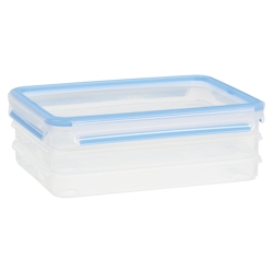 Emsa Aufschnittbox Clip & Close, Polypropylen, 3 x 1 L, rechteckig, blau Image