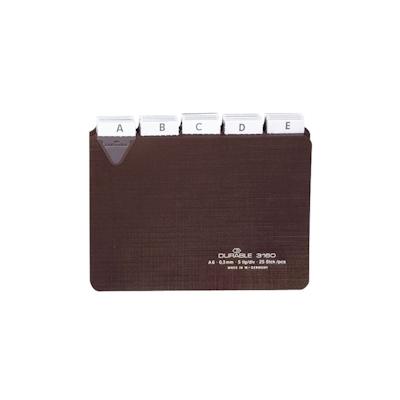 DURABLE Karteiregister, A6 quer, braun, 25-teilig