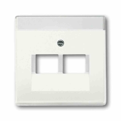 Busch-Jaeger FUTURE LINEAR Zentralplatte, UAE/IAE, studioweiß, matt, Befestigung mit Schraube, mit Beschriftungsfeld Image