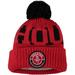 Youth New Era Red Houston Rockets Sport Cuffed Knit Hat with Pom