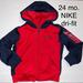 Nike Jackets & Coats | 24 Mo. Nike Dri-Fit Hooded Zipper Hoodie Jacket | Color: Blue/Red | Size: 24mb