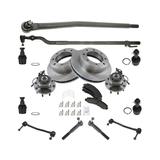 2000-2001 Ford Excursion Front Brake Pad and Rotor and Wheel Hub Kit - TRQ