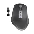 NGS BLUR-RB- Rechargeable Wireless Multi-Device Mouse, with Bluetooth 4.0/4.0, 800/1600/3200dpi, 10M Distance, Colour Black
