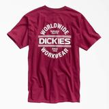 Dickies Men's Worldwide Workwear Graphic T-Shirt - Burgundy Size M (WSR70)