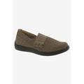 Extra Wide Width Women's Posy Flat by Drew in Tan Canvas (Size 11 WW)