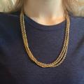 Urban Outfitters Jewelry | Beautiful Trendy Layered Clasp Necklace Fashion Jewelry Gold Accessory | Color: Gold | Size: Os