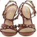 Coach Shoes | Coach Brown Floral Silver Stud Wedge Sandals | Color: Brown/Silver | Size: 7