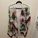 Anthropologie Sweaters | Anthropology Floral Kimono Os | Color: Pink/White | Size: One Size Fits All