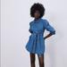 Zara Dresses | Denim Shirt Dress | Color: Blue | Size: S